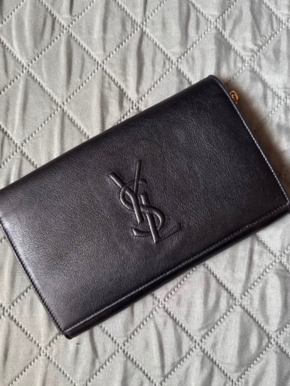 Yves Saint Laurent leather clutch